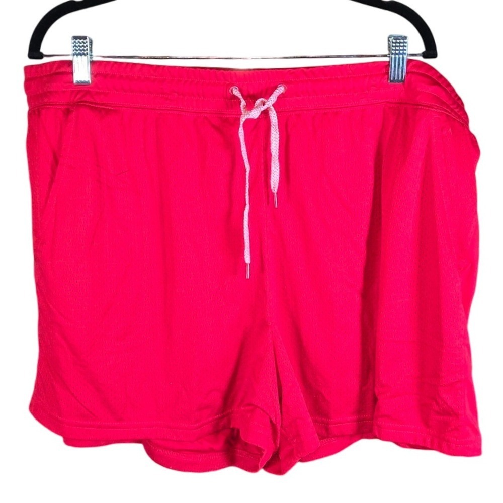 Athletic Works Womens XXXL‎ 22 Red DriWorks Athletic Gym Running Shorts